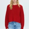 Adina Crewneck Sweater In Rouge