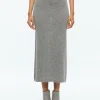 Adrina Knit Skirt In Medium Heather Grey