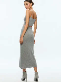 Adrina Knit Skirt In Medium Heather Grey