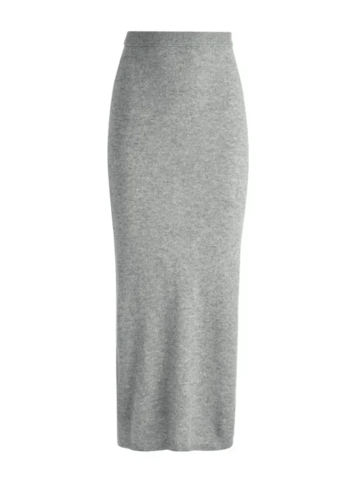 Adrina Knit Skirt In Medium Heather Grey