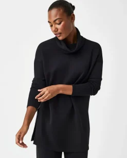 AirEssentials Turtleneck Tunic In Very Black