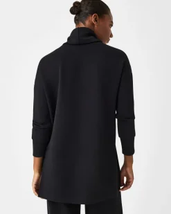 AirEssentials Turtleneck Tunic In Very Black