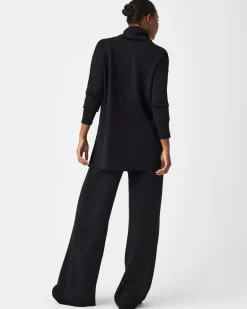 AirEssentials Turtleneck Tunic In Very Black