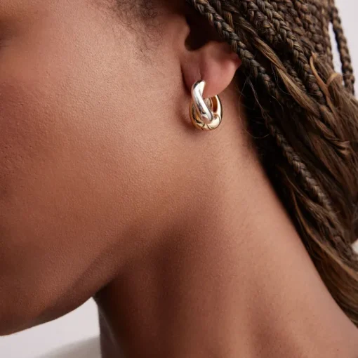 Bleecker Hoops In Gold/Silver