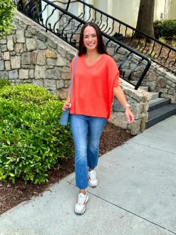 Bronte Sweater In Coral