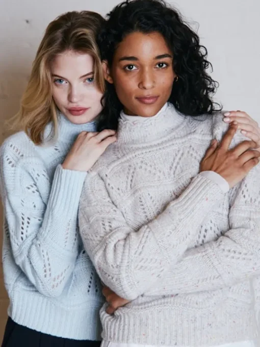 Chunky Wavy Sweater In Windchill