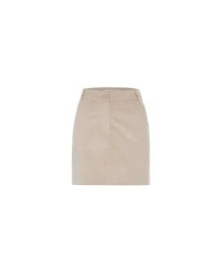 Clotho Chino Skirt In Stone