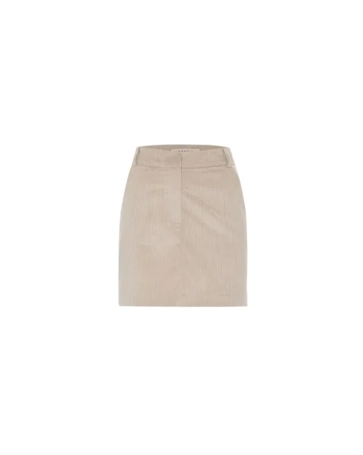 Clotho Chino Skirt In Stone