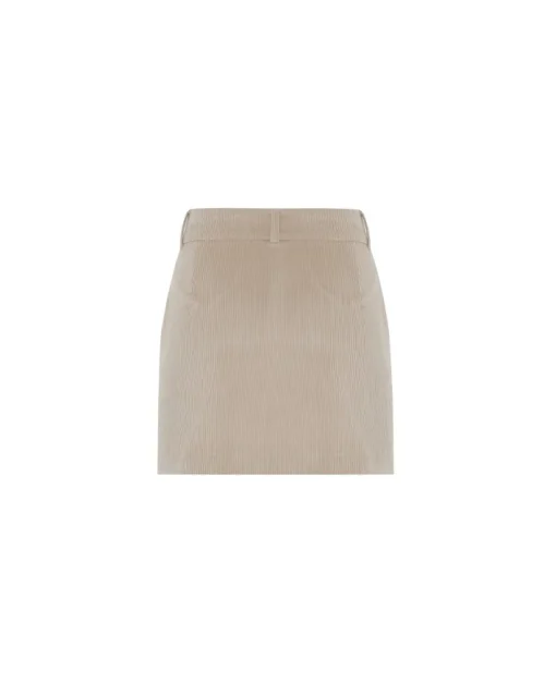 Clotho Chino Skirt In Stone