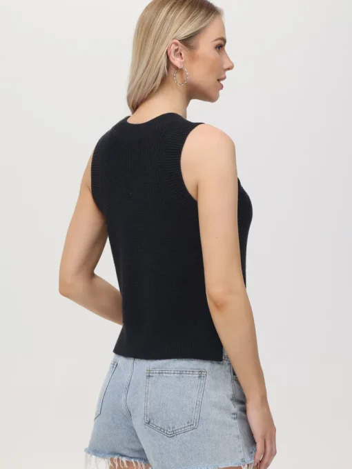 Demi Knit Tank In Black