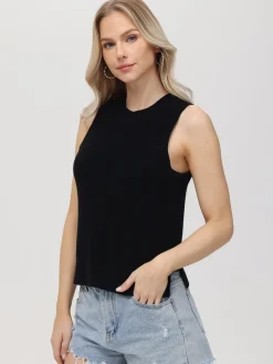 Demi Knit Tank In Black