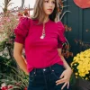 Esme Top In Deep Berry