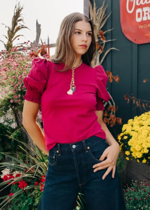 Esme Top In Deep Berry
