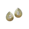 Golden Raindrop Stud Earrings In Gold
