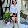 Harper 3/4 Sleeve Top In White