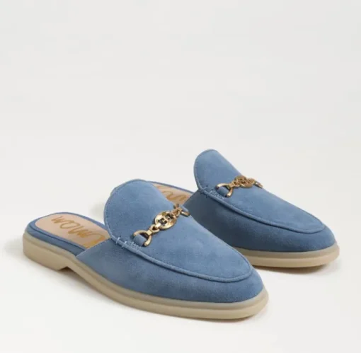 Kira Mule In Blue Suede