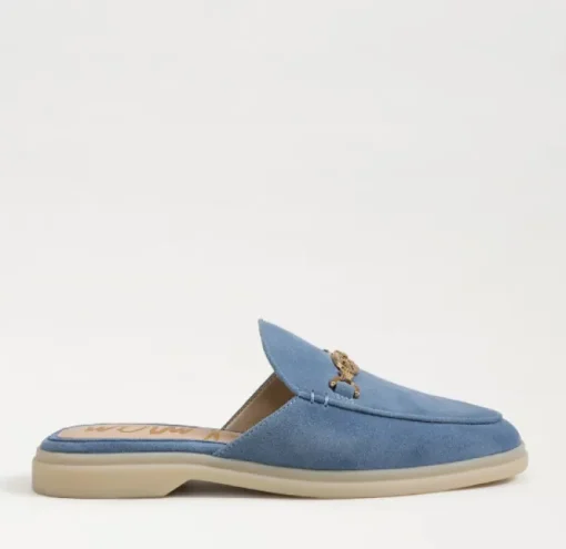 Kira Mule In Blue Suede
