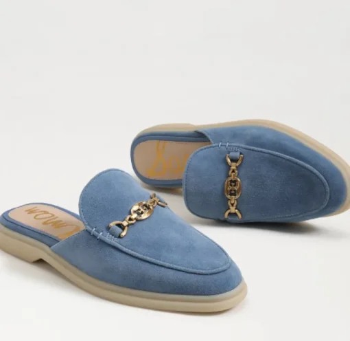 Kira Mule In Blue Suede