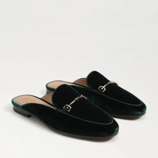 Linnie Bit Mule In Green Velvet