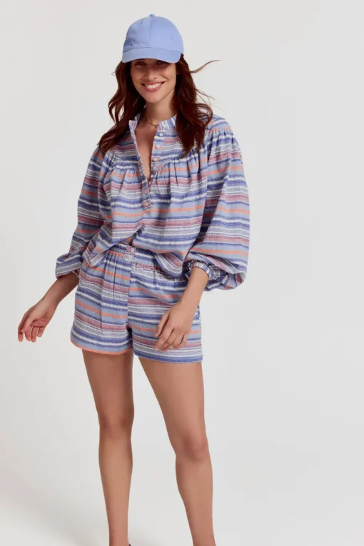 Logan Blouse In Multi Stripe *FINAL SALE*