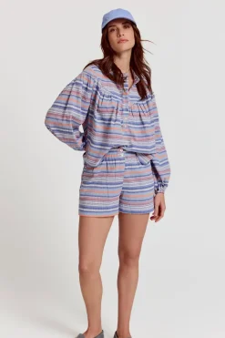 Logan Blouse In Multi Stripe *FINAL SALE*