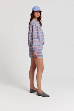Logan Blouse In Multi Stripe *FINAL SALE*