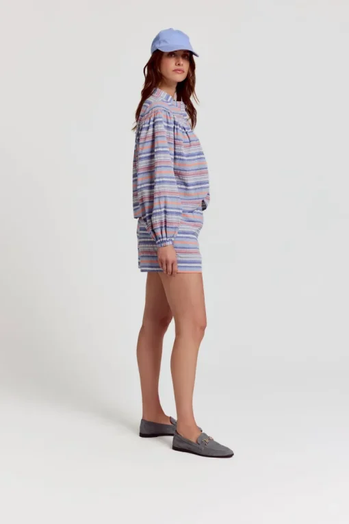 Logan Blouse In Multi Stripe *FINAL SALE*
