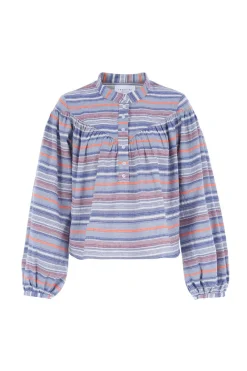 Logan Blouse In Multi Stripe *FINAL SALE*