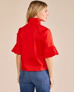 Meredith Top In Parisian Red *FINAL SALE*