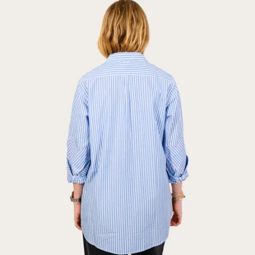 Mia Shirt In Blue/White Stripe