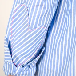 Mia Shirt In Blue/White Stripe