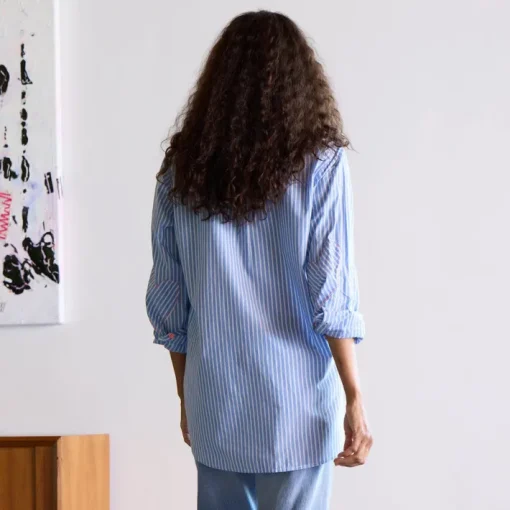 Mia Shirt In Blue/White Stripe