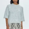 Micah Sweater Tee In Soft Grey