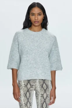 Micah Sweater Tee In Soft Grey