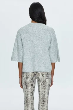 Micah Sweater Tee In Soft Grey