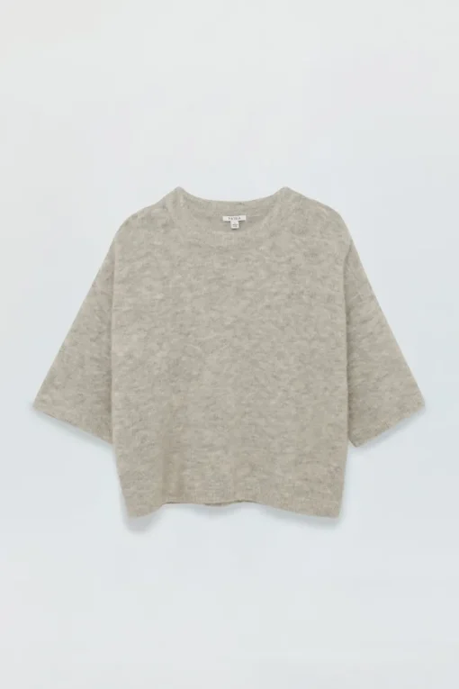 Micah Sweater Tee In Soft Grey