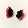 Mini Madeline Earrings In Black/Crimson