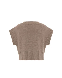 Pallas Crop Vest In Sustained Grey