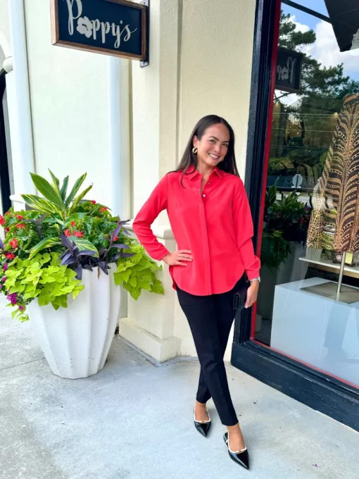 Poppy Blouse In Poppy *FINAL SALE*