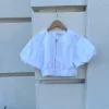 Puff Sleeve Jacket In White