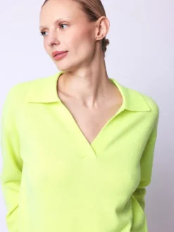 Pullover Amy Polo Top In Citrus Punch