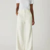 Refined Suiting Wide Leg Trouser In Cream