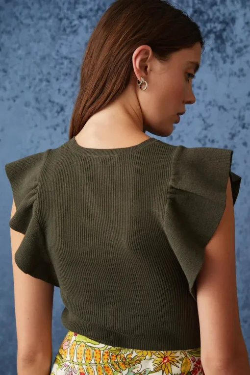 Rory Top In Juniper Green