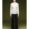 Silk Long Sleeve Blouse In White