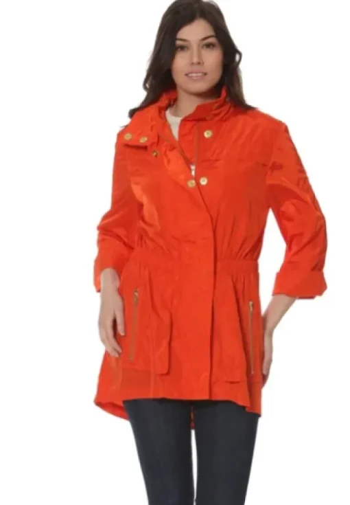 Tess Anorak Jacket In Orange