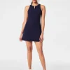 The Get Moving Zip Front Dress In Lapis Blue