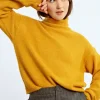 Turtleneck Sweater In Saffron Yellow