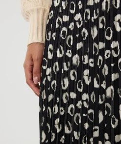 Wilderness Plisse Satin Skirt In Print