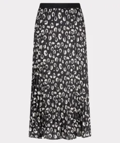 Wilderness Plisse Satin Skirt In Print